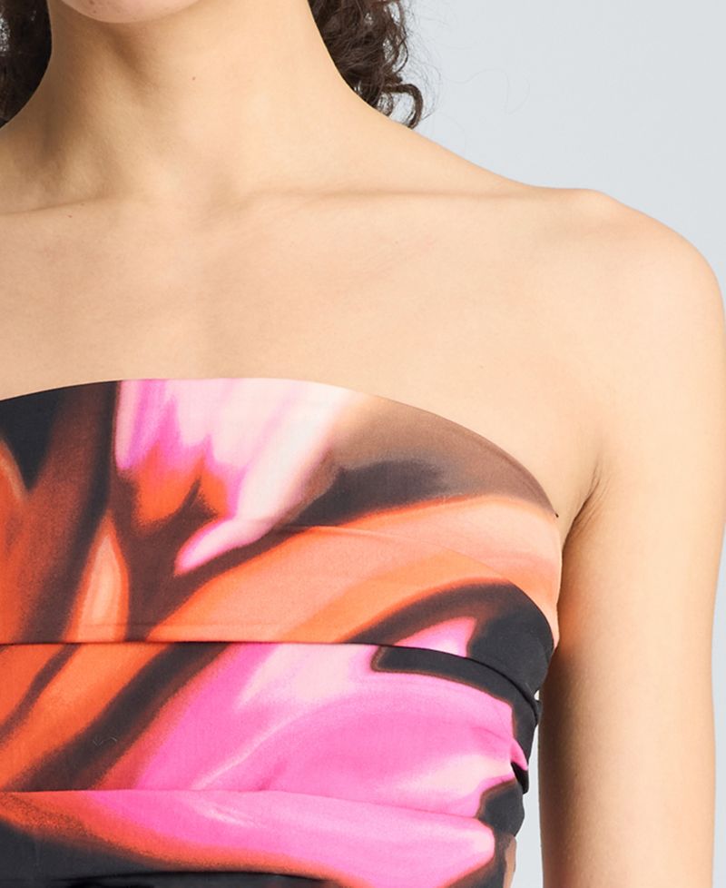 Women's Printed Strapless Mini Dress