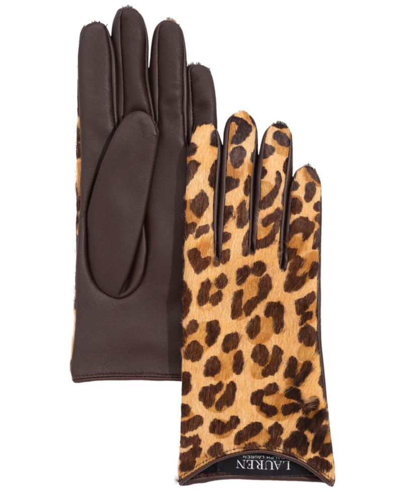 Hair Calf Ocelot Glove