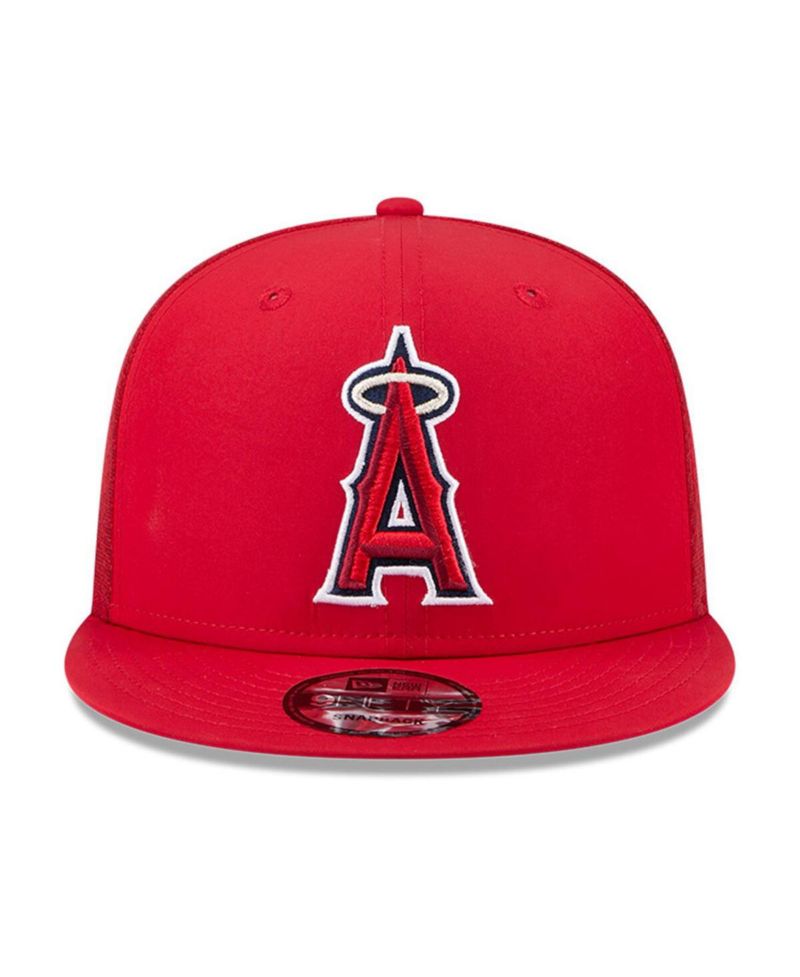 Men's Red Los Angeles Angels 2026 Batting Practice 9FIFTY Snapback Hat