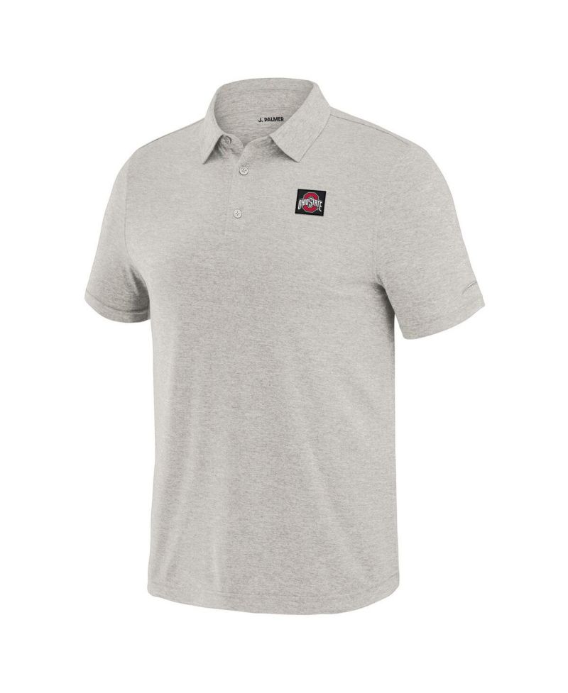 Men's White Ohio State Buckeyes Four Down Polo Shirt