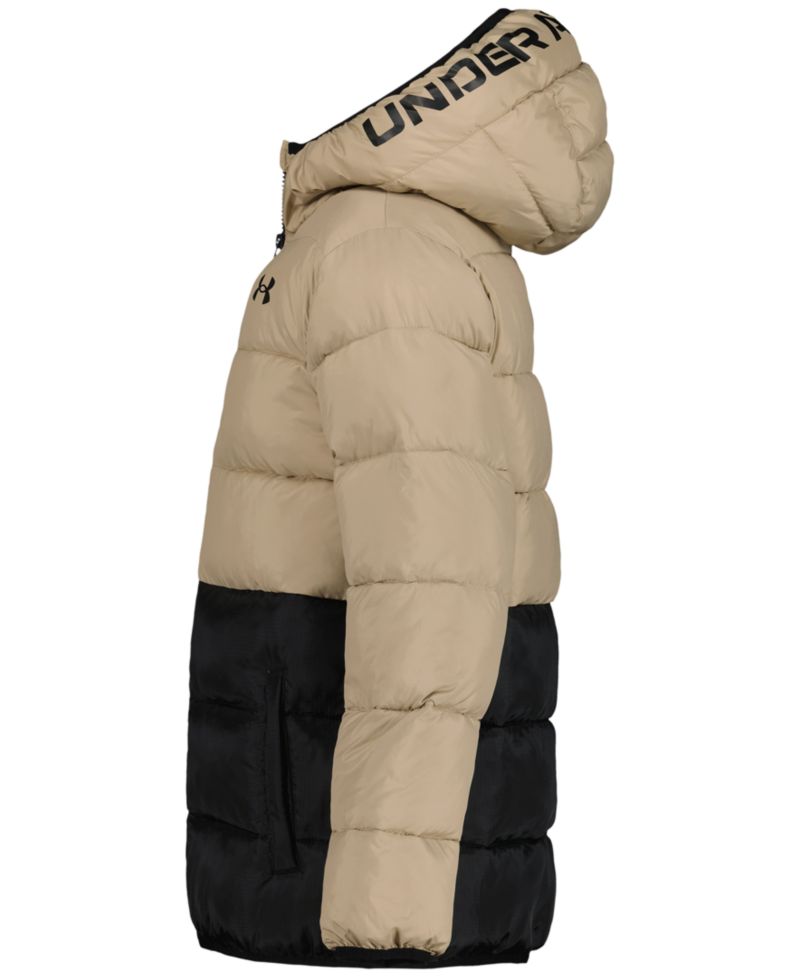 Boys' 8-20 Logo Full-Zip Puffer Hooded Jacket