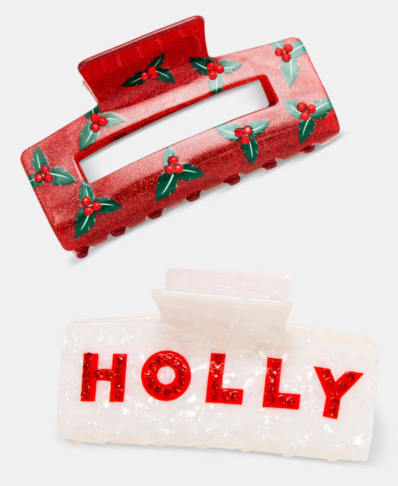 Holly Claw Hair Clips, Set of Two