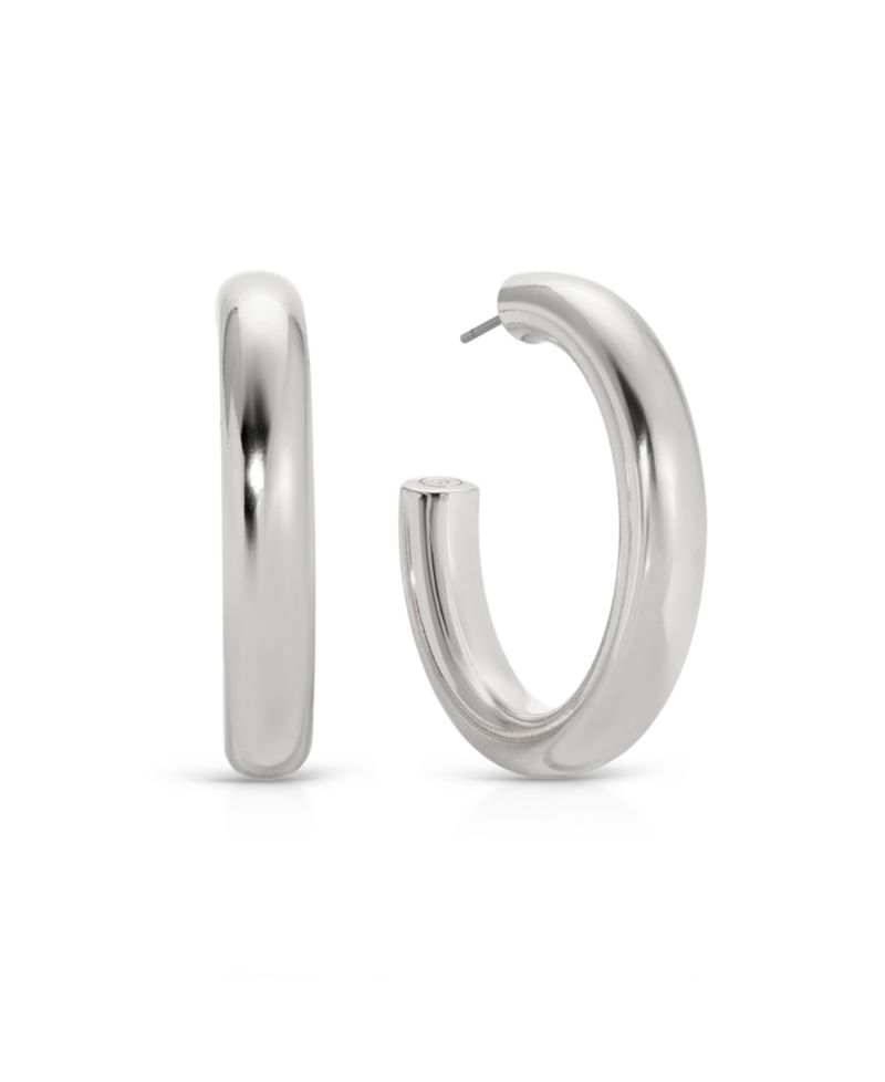 Medium Thick Classic Hoop Earrings