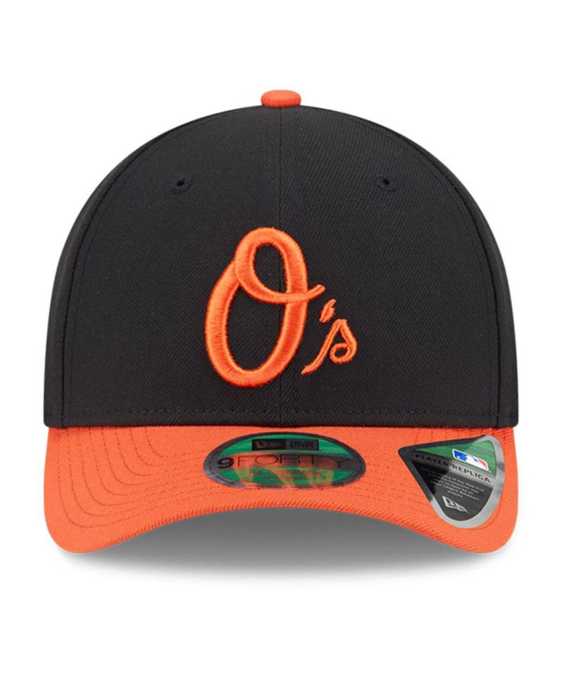 Men's Black Baltimore Orioles Player Replica 9Forty Adjustable Hat
