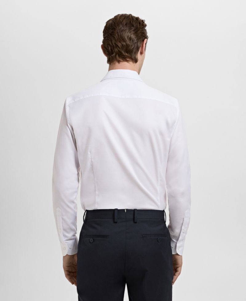 Men's Slim-Fit Cotton Dress Shirt