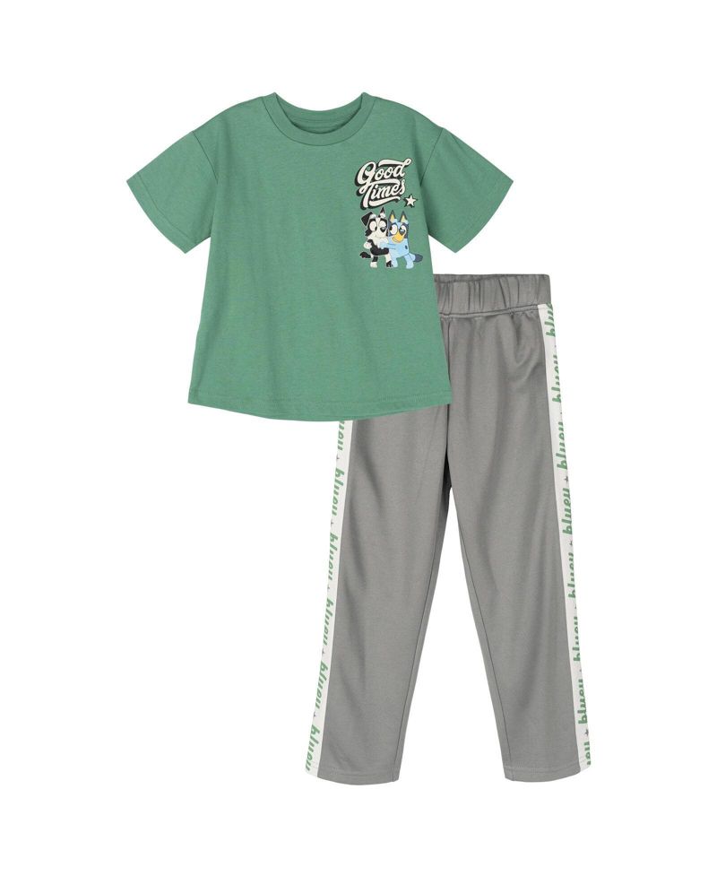 Little Boys (5-8) Athletic 2-Piece Tee and Pants Set