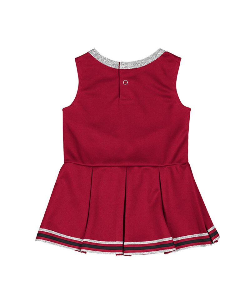 Girls Baby Boys and Girls Cardinal Arkansas Razorbacks Lollipop Park Cheer Dress