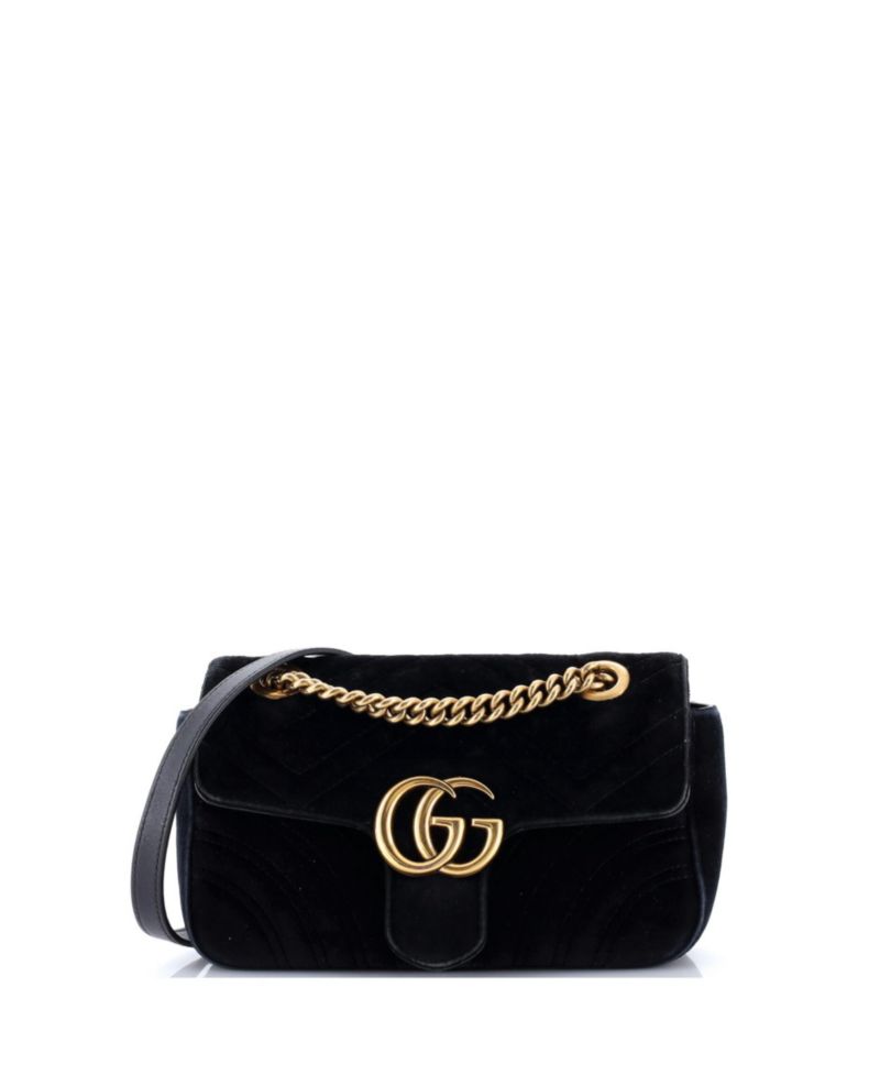 Mini GG Marmont Flap Bag Matelasse Velvet