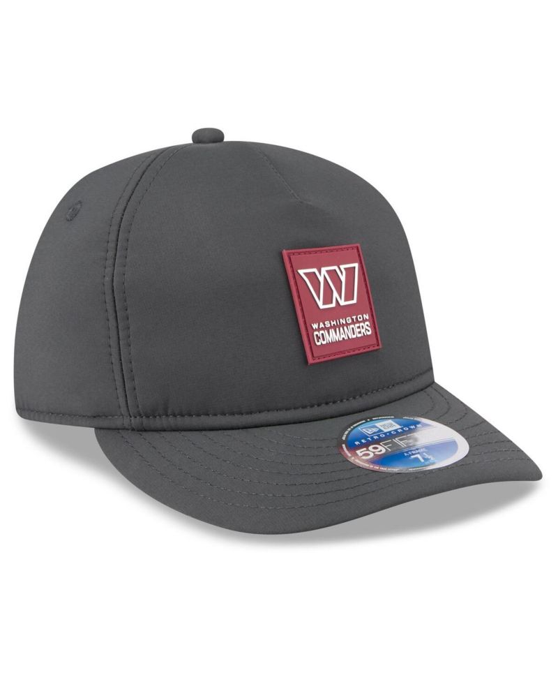 Men's Charcoal Washington Commanders 2025 Sideline Cold Weather Retro Crown 59FIFTY Fitted Hat
