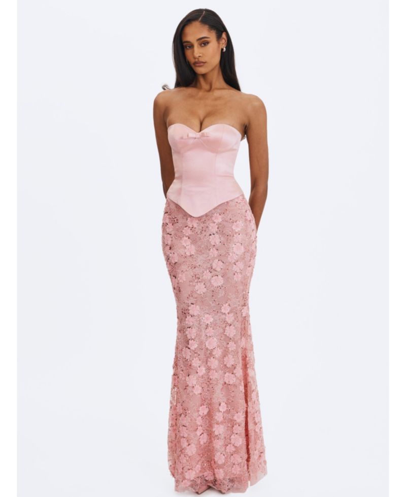 Women's Uliya Strapless Mermaid Peplum Maxi Dress