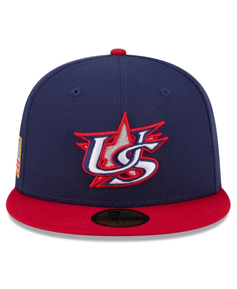 Men's Navy/Red USA Baseball 2026 World Baseball Classic 59FIFTY Fitted Hat