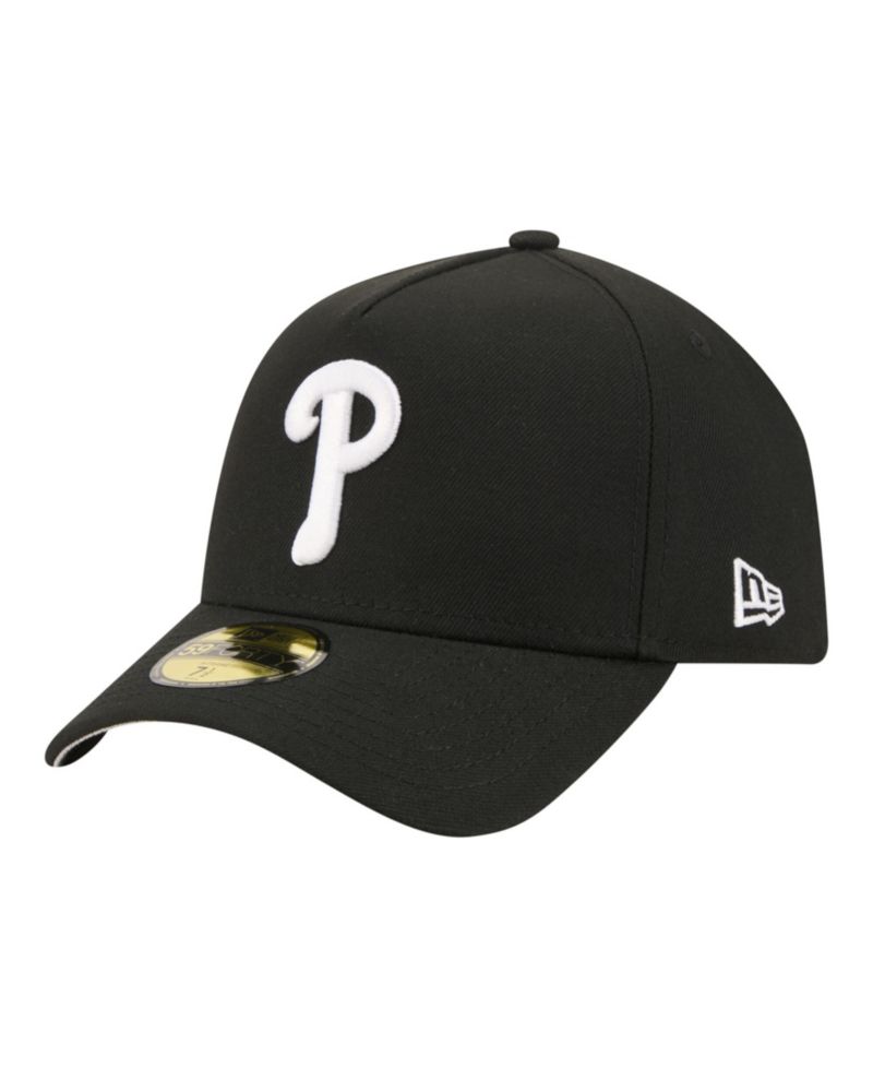 Men's Black Philadelphia Phillies A-Frame 59FORTY Fitted Hat