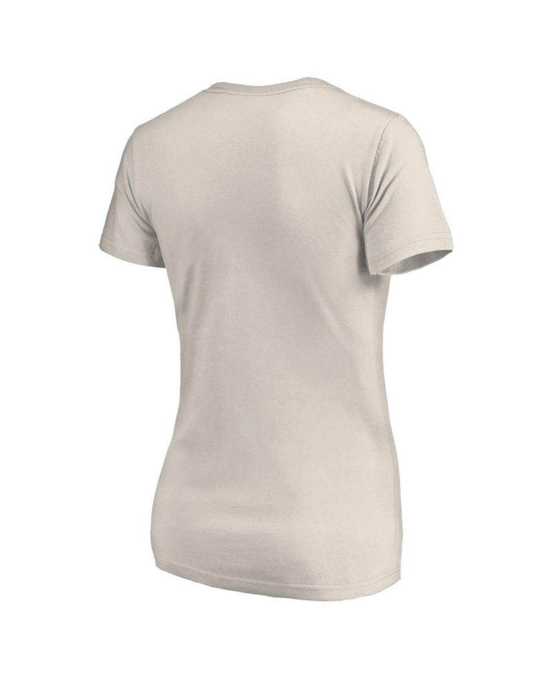 Women's Cream New York Knicks Three-Time NBA Finals Champions Plus Size V-Neck T-Shirt