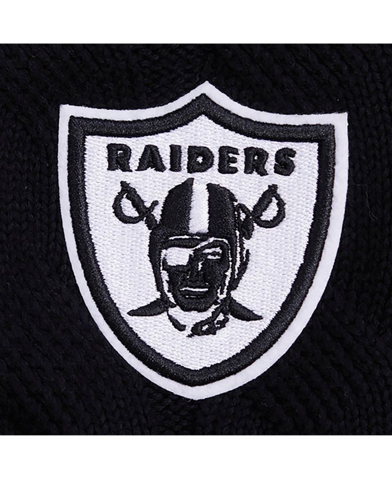 Women's Black Las Vegas Raiders Prep V-Neck Pullover Sweater