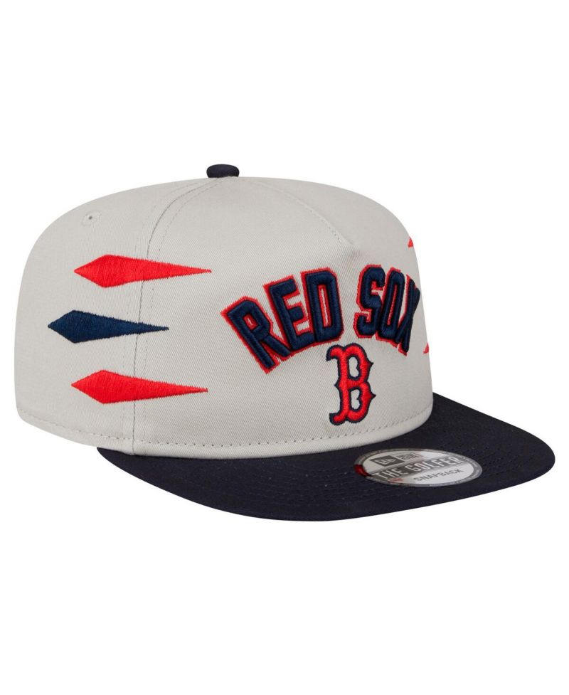 Men's Cream Boston Red Sox Iron Golfer Snapback Hat