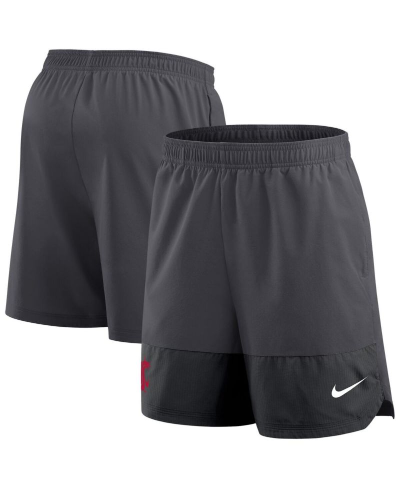 Men's Anthracite Washington State Cougars 2025 Sideline Performance Shorts