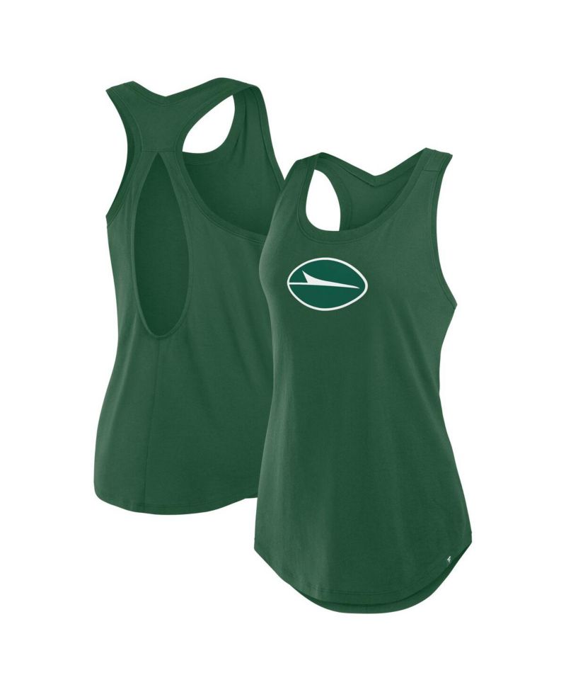 Women's Green New York Jets Iron Fan Tank Top