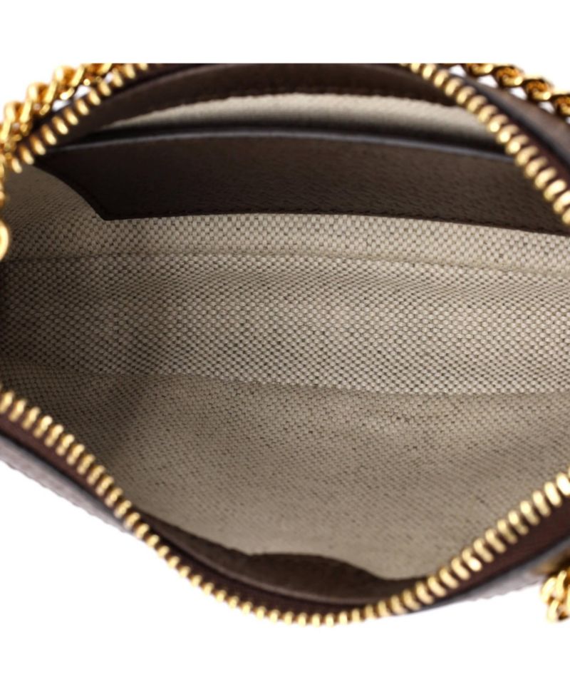 Mini Ophidia Charm Shoulder Bag GG Coated Canvas with Leather