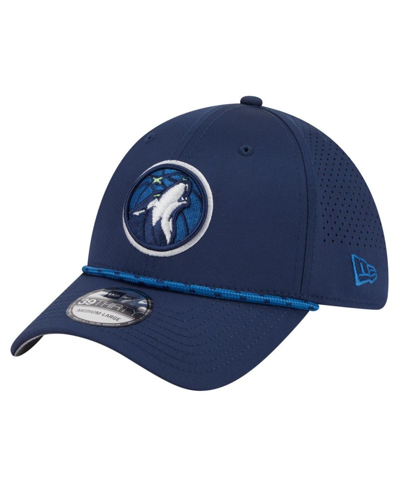 Men's Navy Minnesota Timberwolves Featherweight Poly Rope Flex 39Thirty Hat