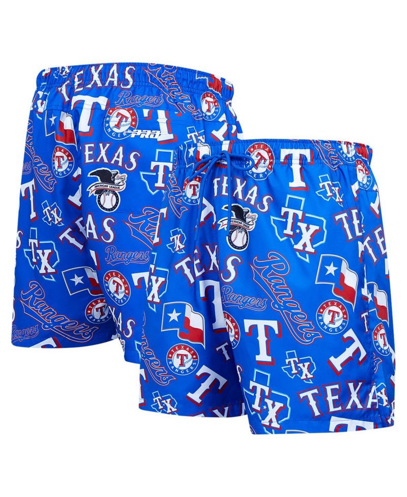 Men's Royal Texas Rangers Toss Logo Woven Shorts