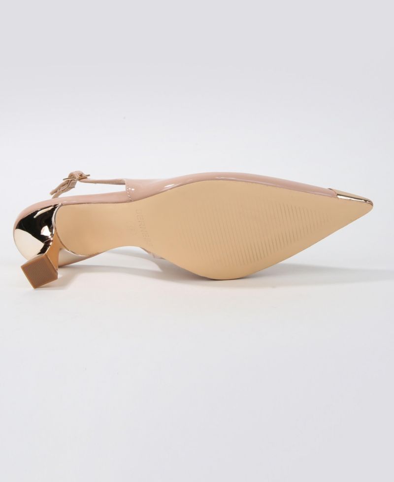 Women's Patent Heels and Toe Cap Slingback Pumps