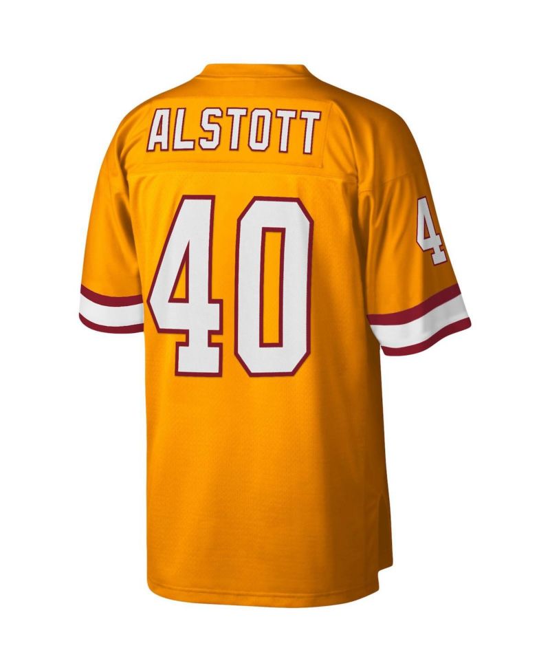 Men's Mike Alstott Orange Tampa Bay Buccaneers Big and Tall 1996 Retired Player Replica Jersey