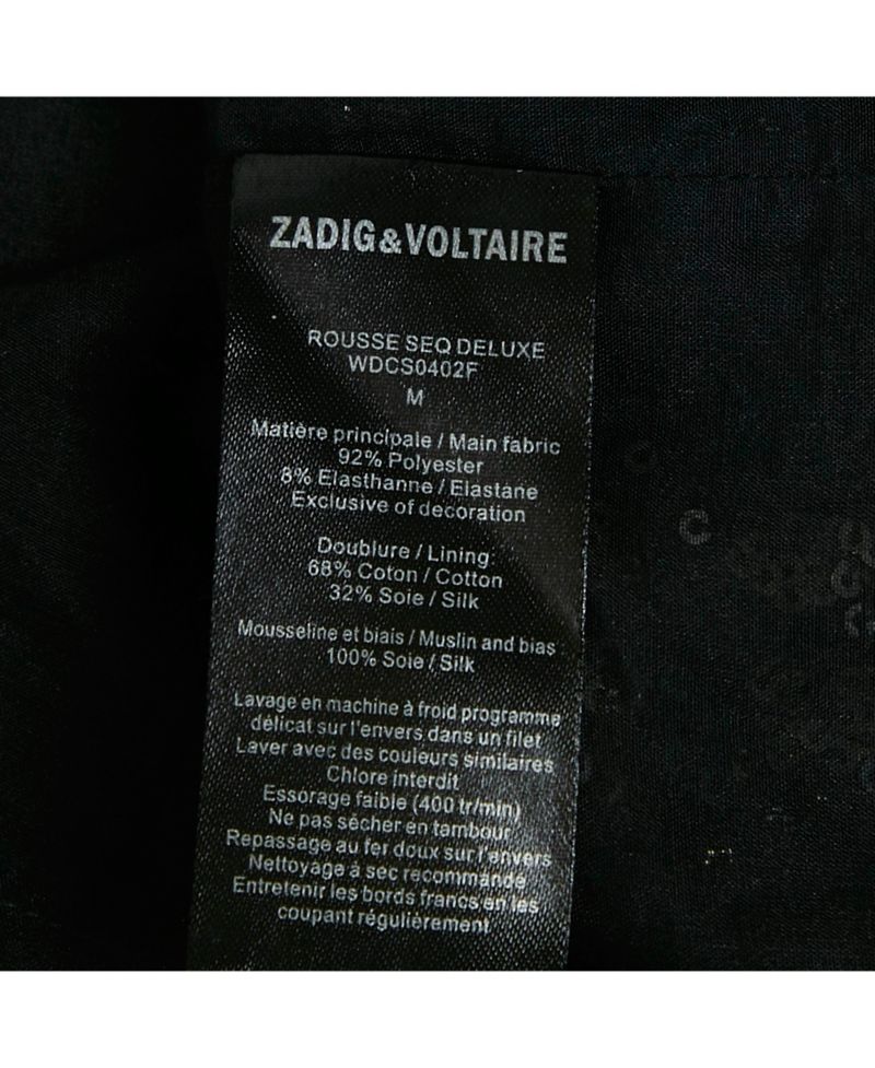 Women's Pre-Owned Zadig and Voltaire Deluxe Black/gold Sequin Rousse Mini Dress