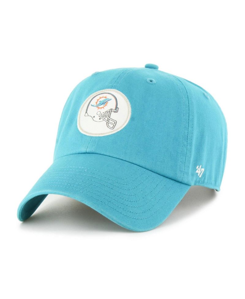 Men's Aqua Miami Dolphins Hard Hat Clean Up Adjustable Hat