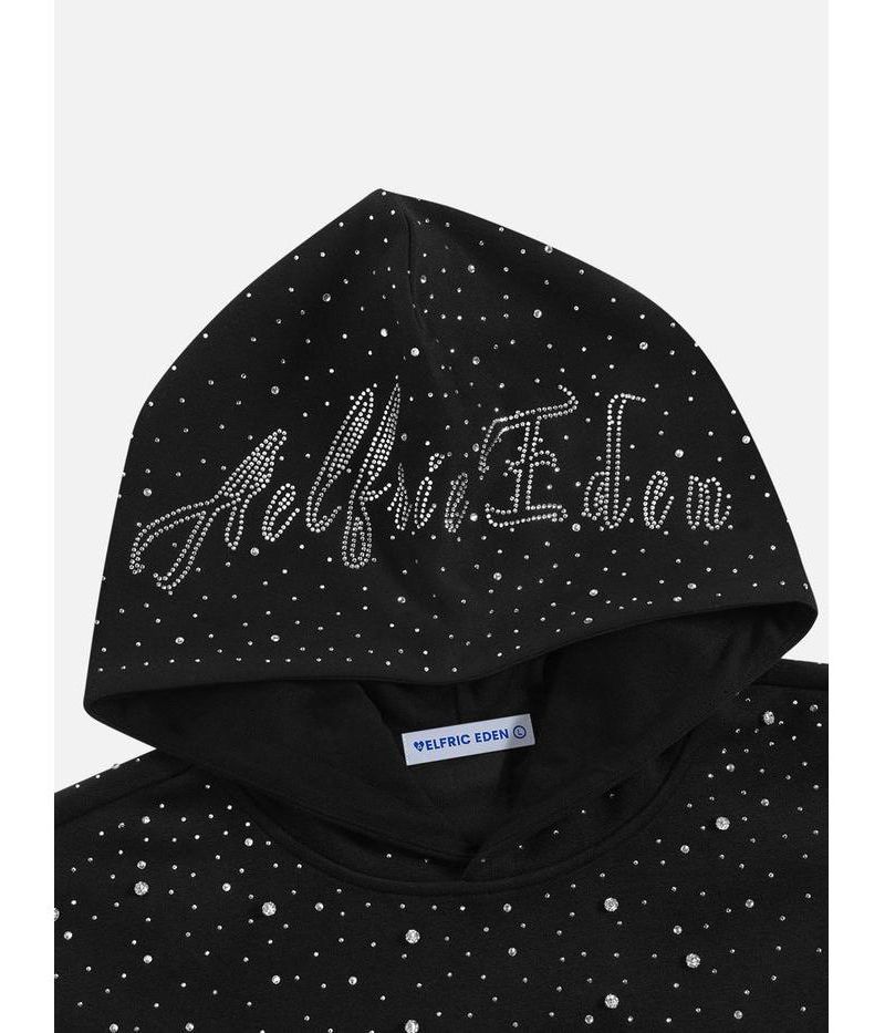 Men's Rhinestone Pullover Hoodie