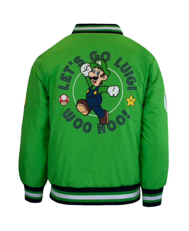 Boys' 4-20 Super Luigi Varsity Bomber Jacket