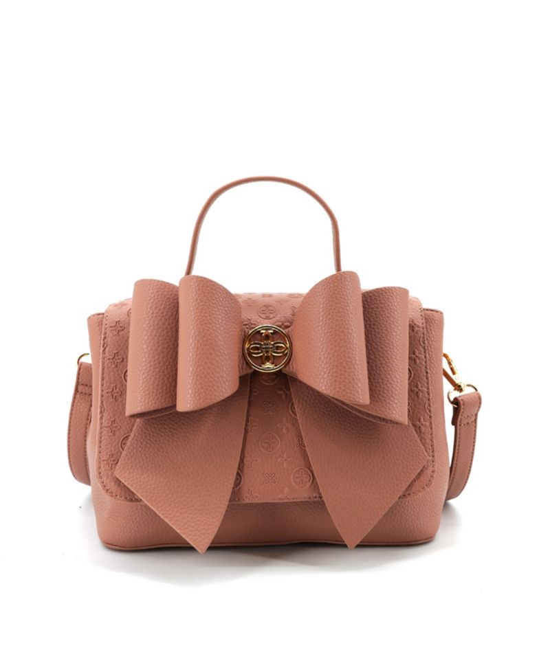 Noble Cross-Bow Embossed Small Satchel Bag