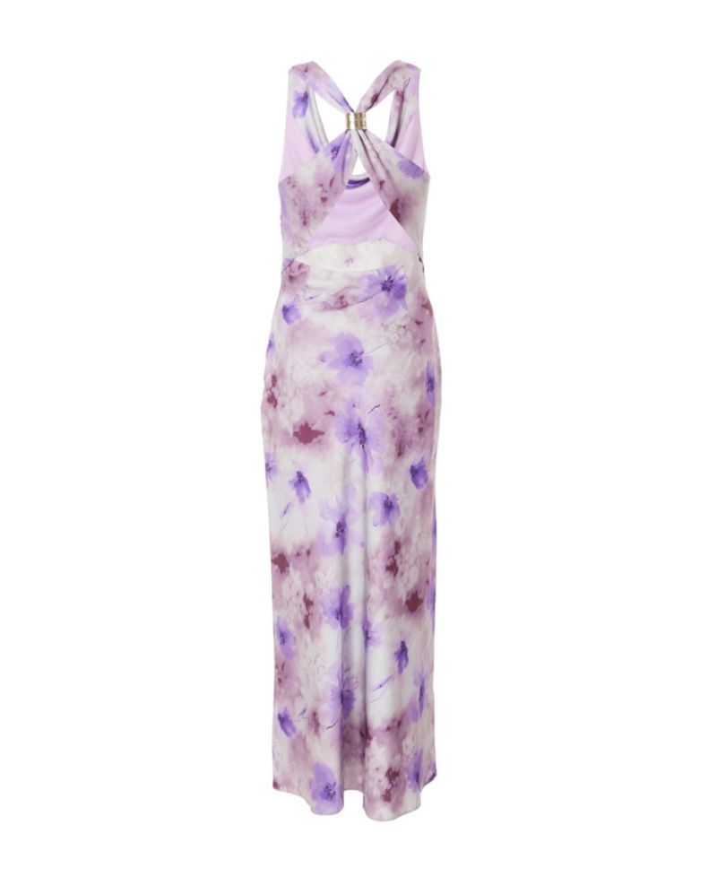 Women's Satin Cowl Neck Midaxi Dress