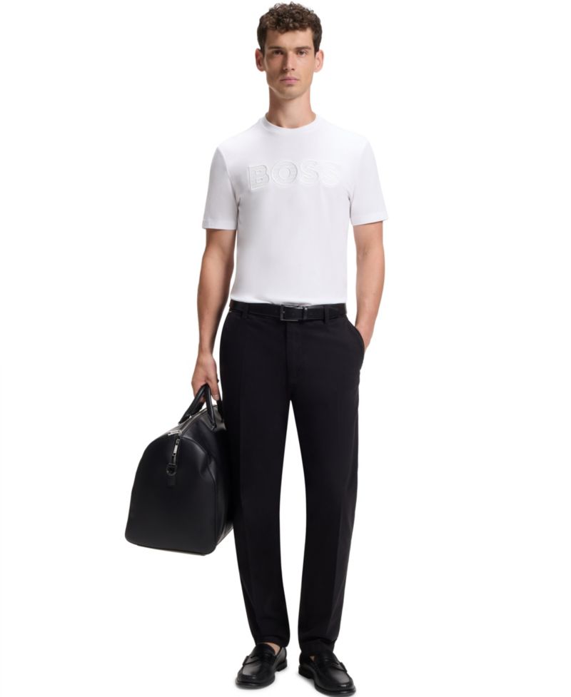 BOSS by Men's Cotton-Jersey Regular-Fit Logo T-Shirt