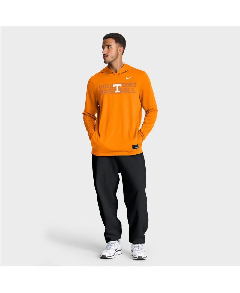 Men's Tennessee Orange Tennessee Volunteers Dugout Dri-FIT Long Sleeve Hooded T-Shirt