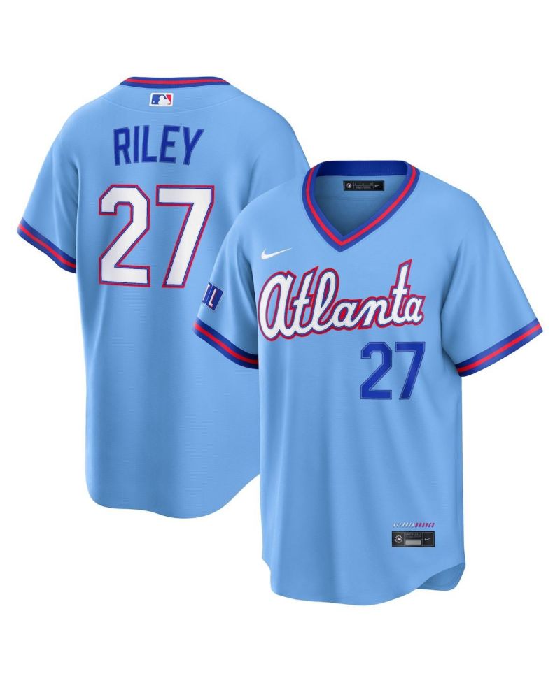 Men's Austin Riley Powder Blue Atlanta Braves 2026 City Connect Stadium Jersey