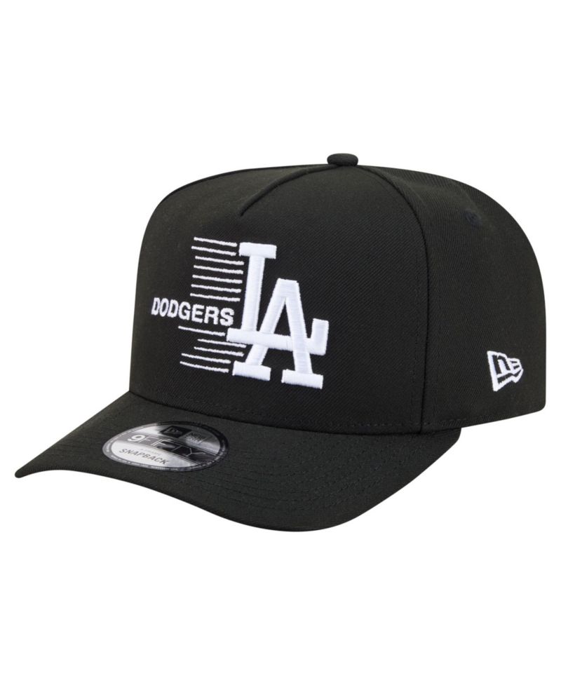 Men's Black Los Angeles Dodgers Motion A-Frame 9FIFTY Snapback Hat