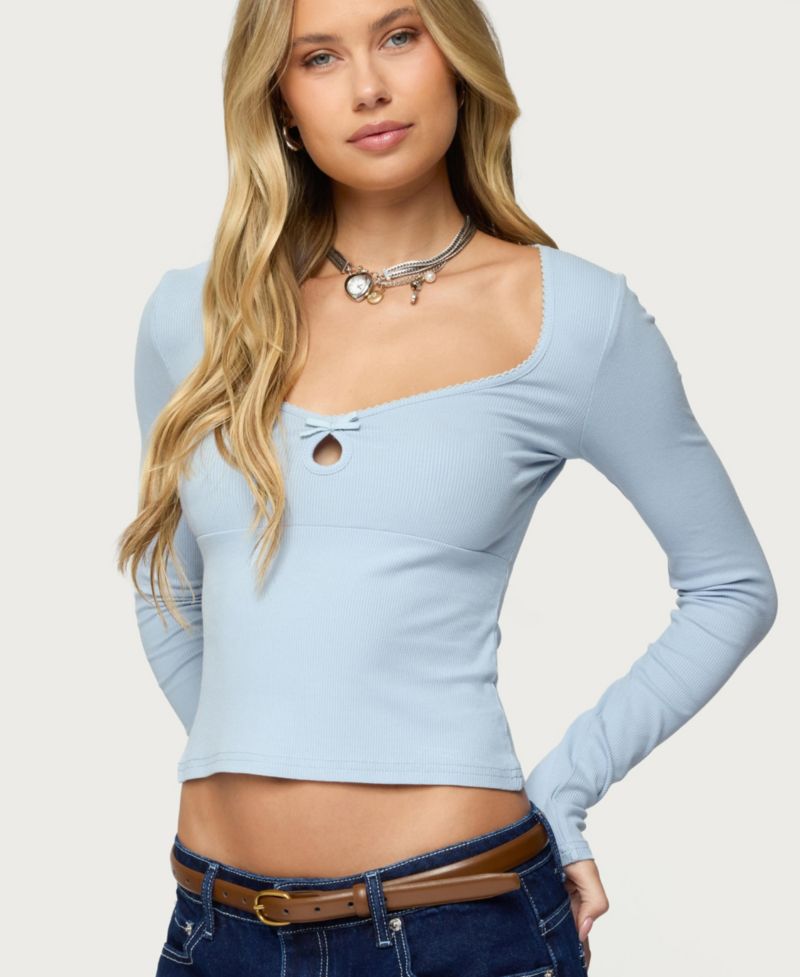 Women's Madder Keyhole Cutout Top