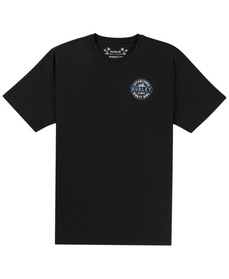Men's Camp Artwork At Center Back Crewneck T-Shirt