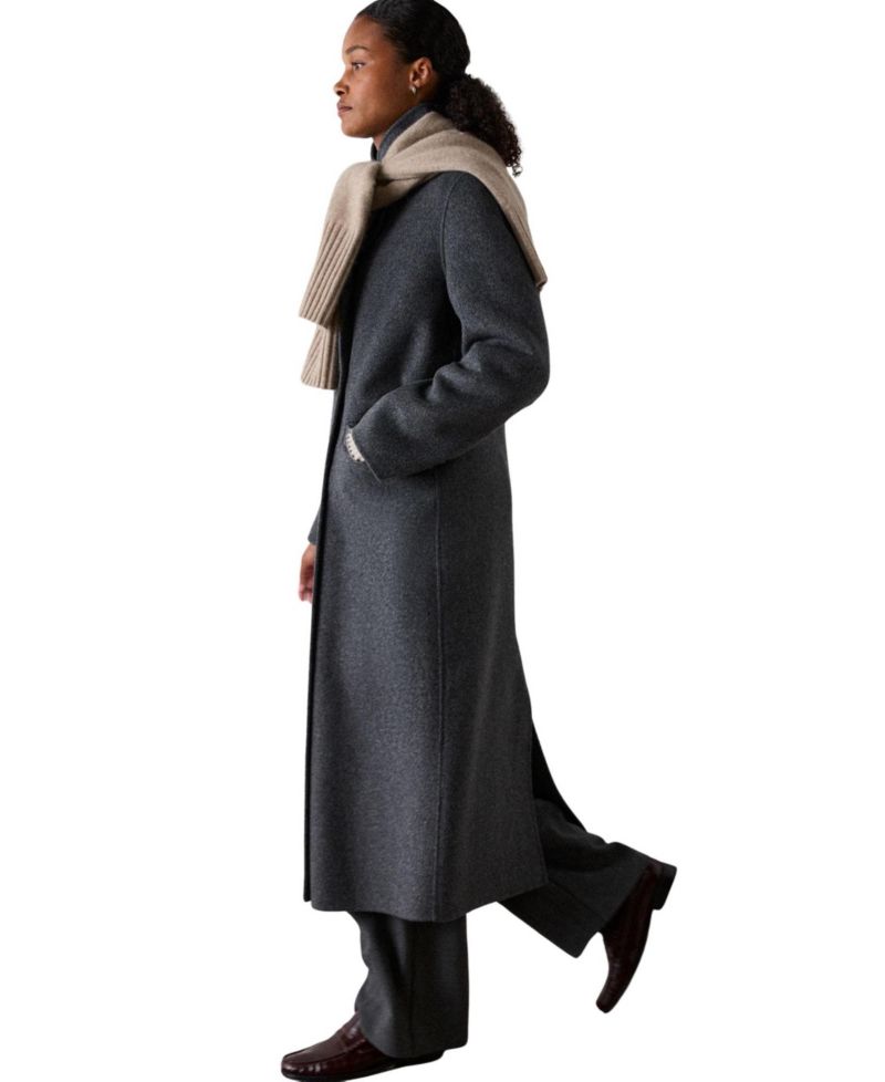 Women's Double-Breasted Relaxed Wool-Blend Coat