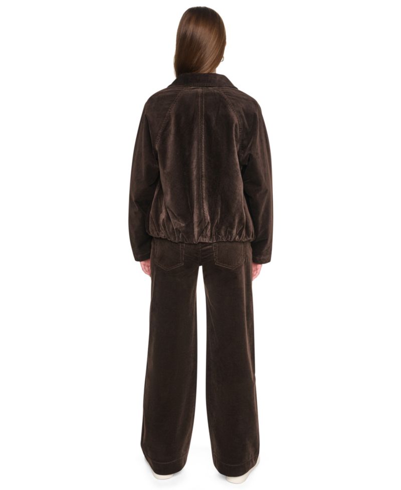 Petite Bubble-Hem Corduroy Jacket