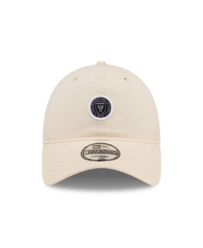 Men's Beige Inter Miami CF Micro Team Logo 9TWENTY Adjustable Hat