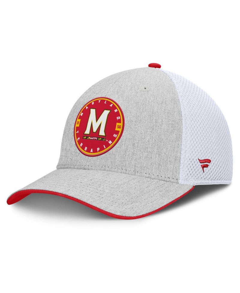 Men's Heather Gray/White Maryland Terrapins Trigger Flex Hat