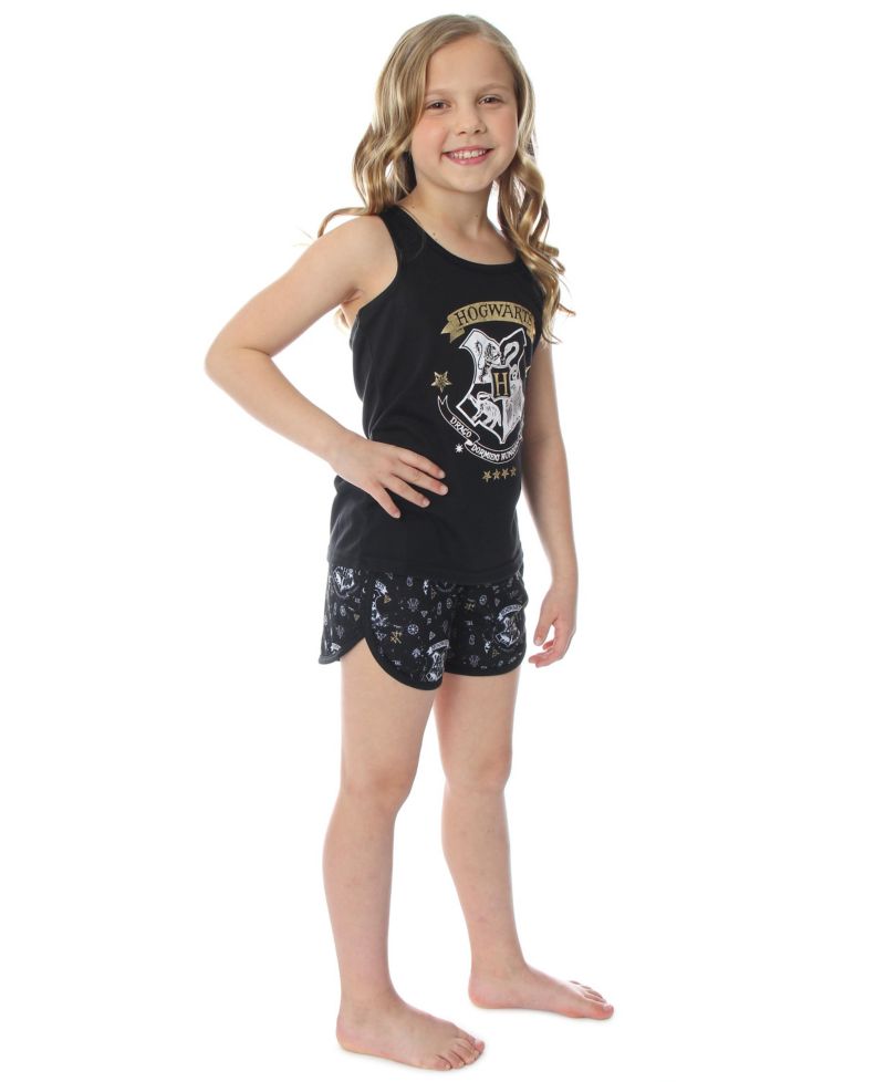 Girls' Hogwarts House Crest Racerback Tank Shorts Kids 2PC Pajama Set