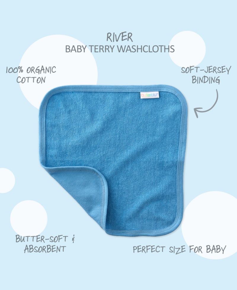 Baby Girls' Solid Washcloths, 10-Pack