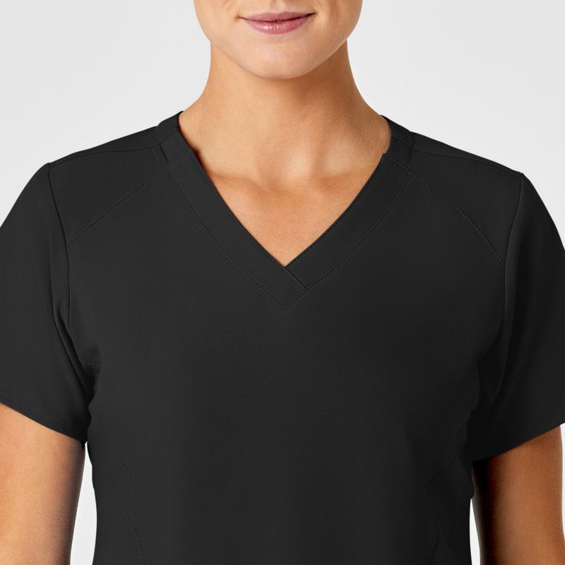 Women's W123 Stylized V-Neck Scrub Top