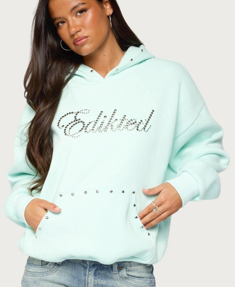 Women's Rockstar Studded Graphic Hoodie