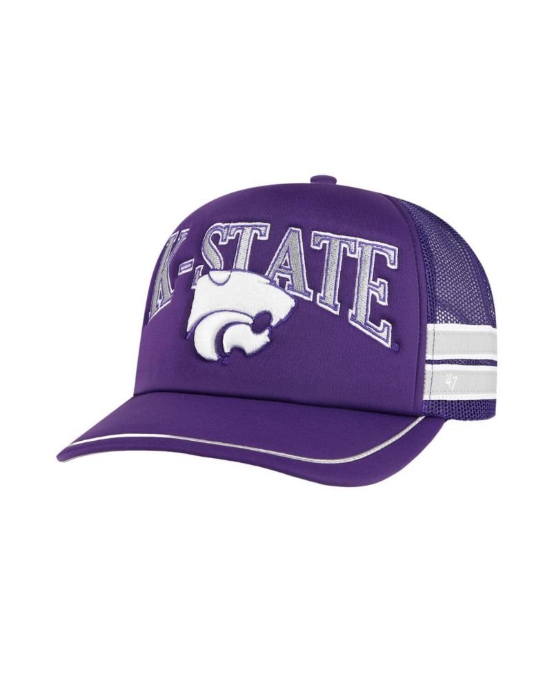 Men's Purple Kansas State Wildcats Sideband Trucker Adjustable Hat