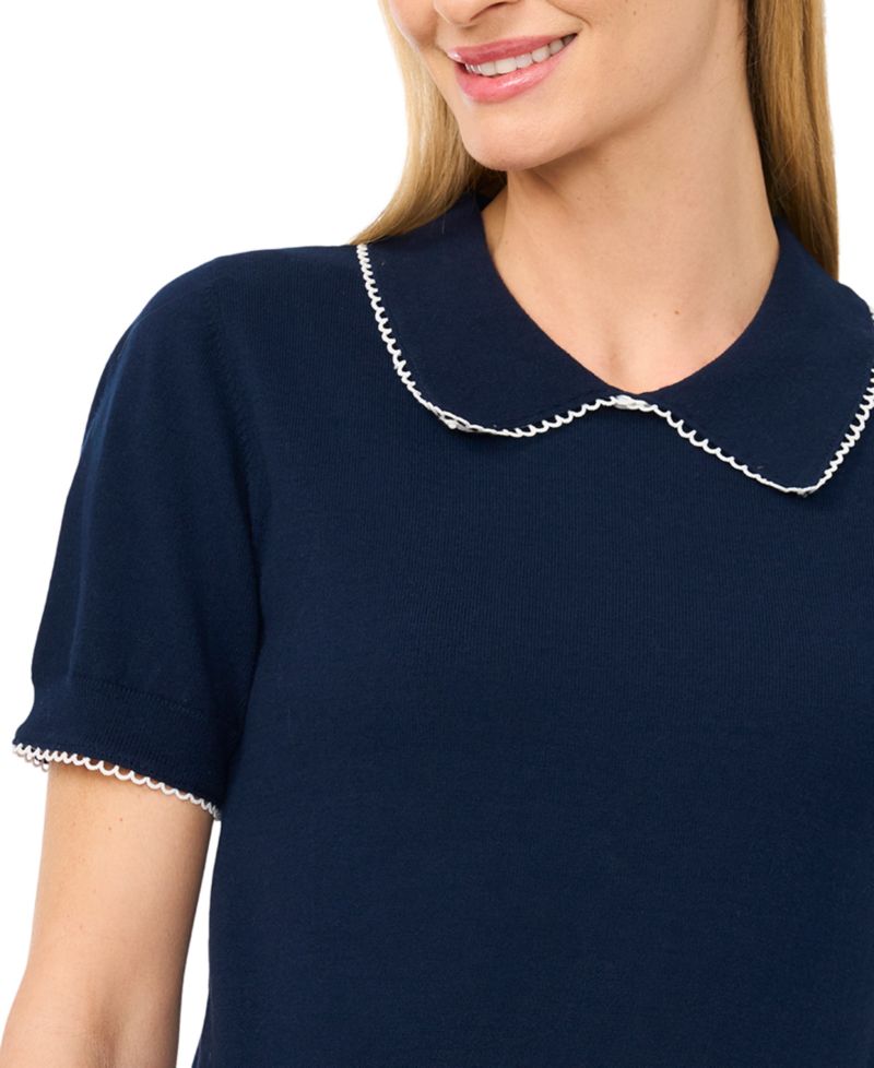 Women's Short-Sleeve Crewneck Sweater
