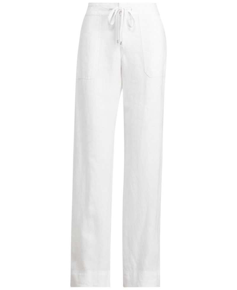 Petite Wide-Leg Linen Pants