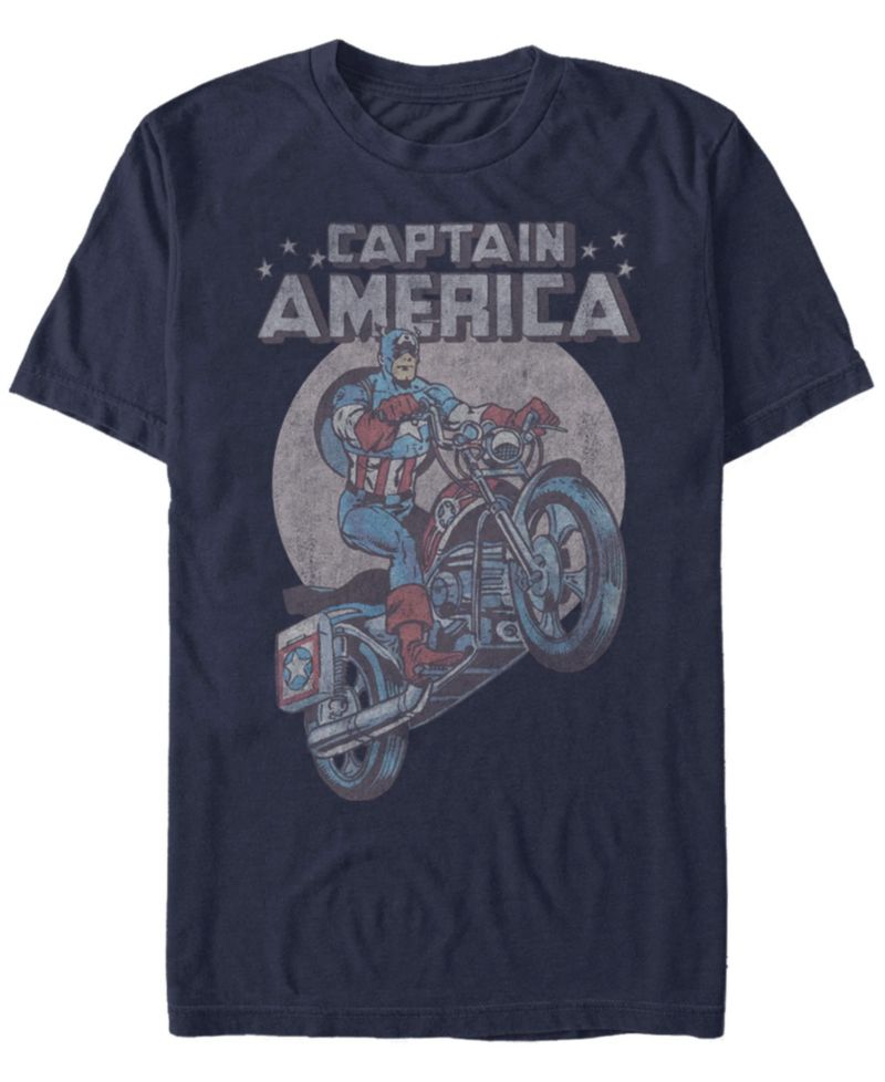 Men's Captain America Short Sleeve Crew T-shirt